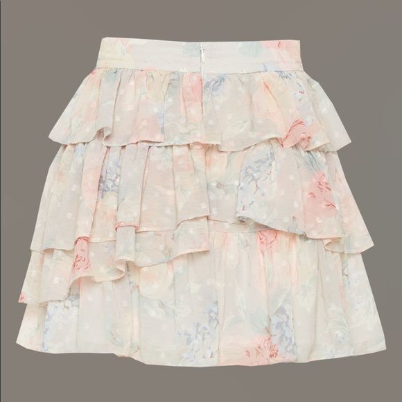 NWOT Revolve BARDOT Dobby Gypsy Mini Ruffle Skirt In Wall Floral - Picture 6 of 10